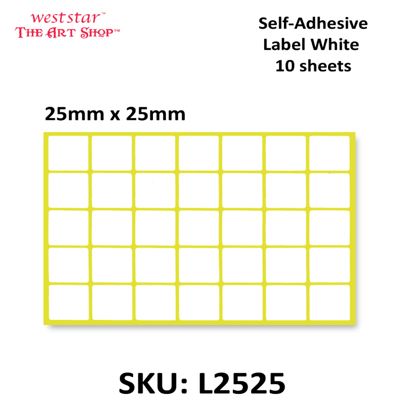Self-Adhesive Label White Color