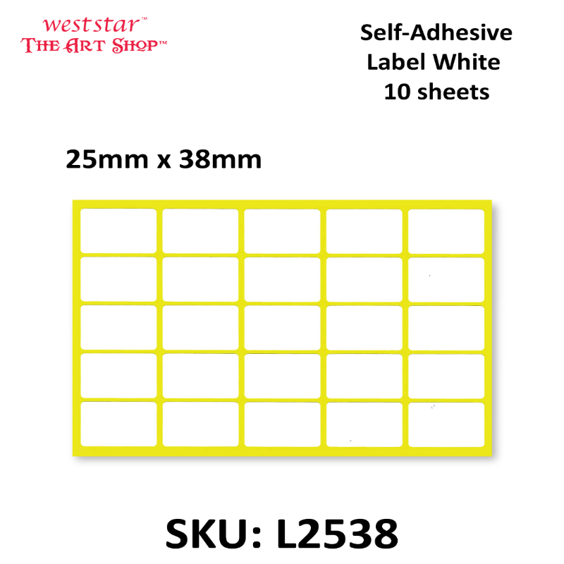 Self-Adhesive Label White Color