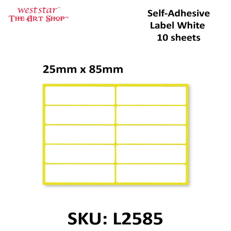 Self-Adhesive Label White Color