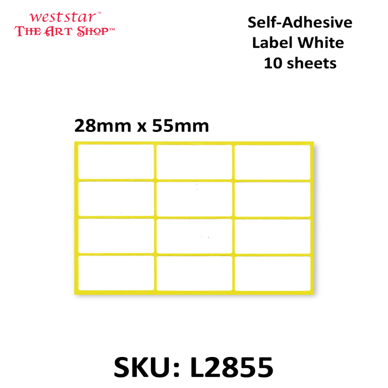 Self-Adhesive Label White Color