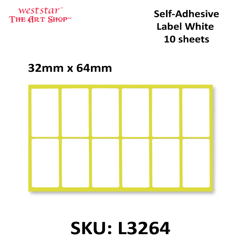 Self-Adhesive Label White Color