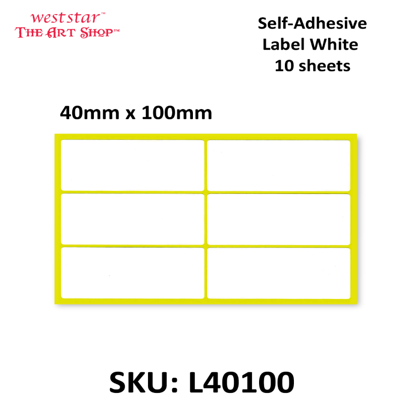Self-Adhesive Label White Color
