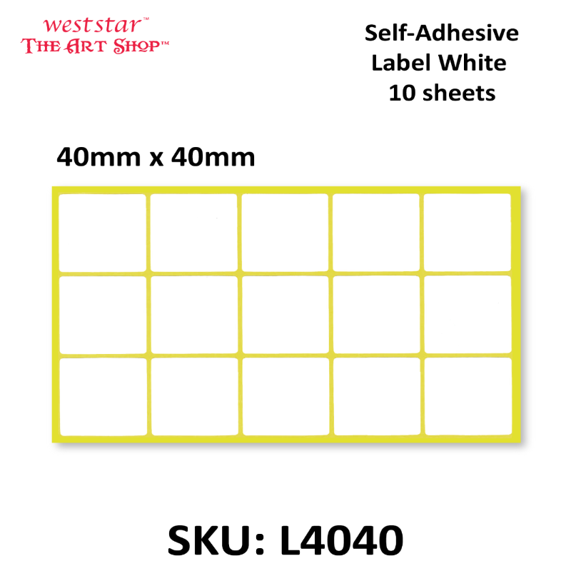Self-Adhesive Label White Color