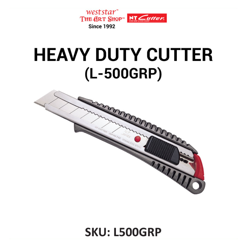 NT Cutter L-500GRP Auto-Lock Heavy Duty Cutter + 1 blade