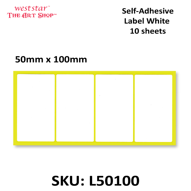 Self-Adhesive Label White Color