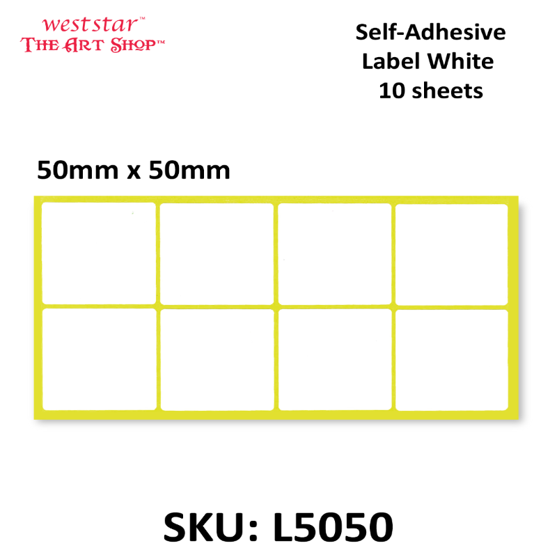 Self-Adhesive Label White Color