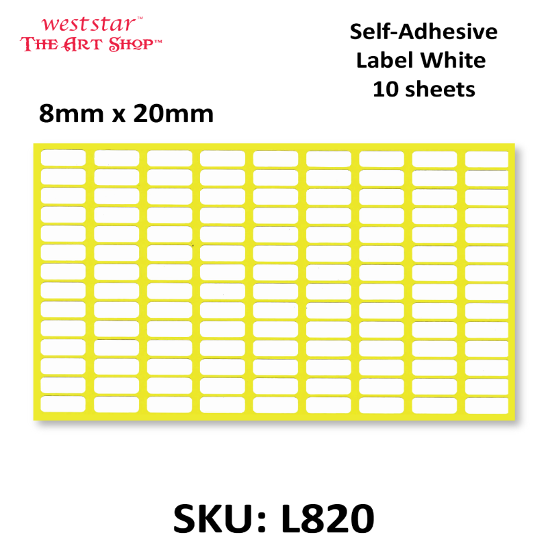 Self-Adhesive Label White Color