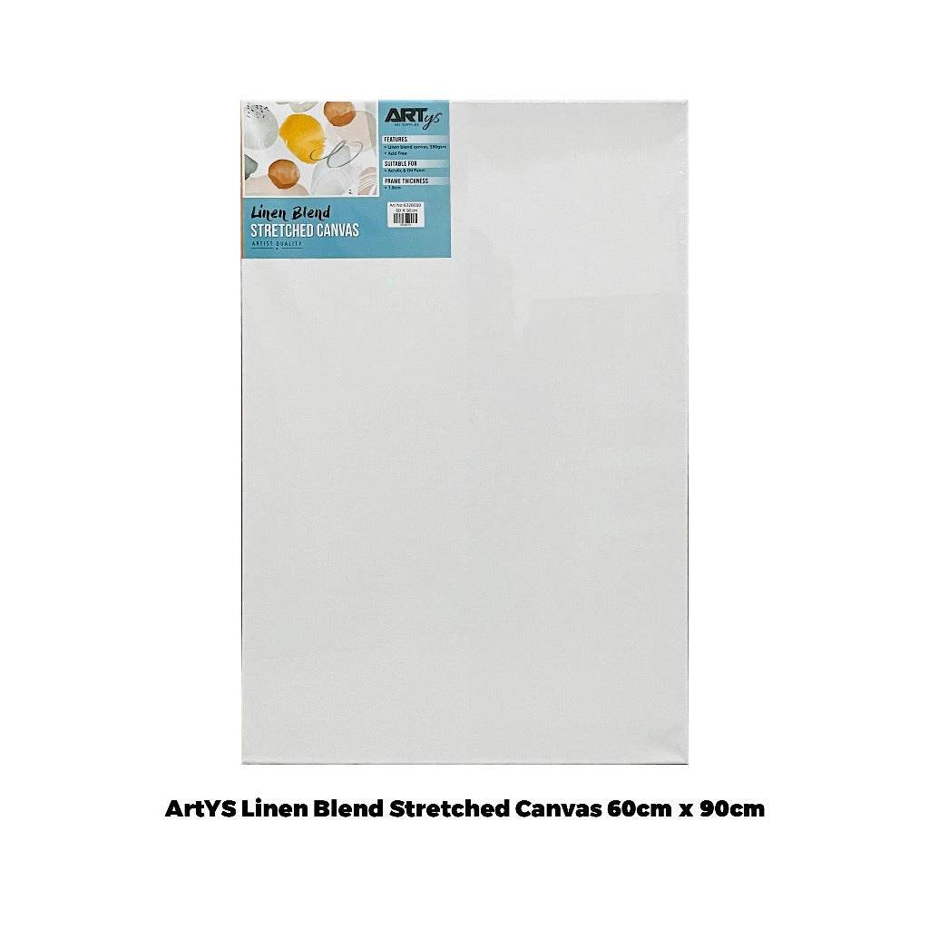 ARTYS Linen Canvas Linen Blend Stretched Canvas Linen Canvas for Acrylic Painting Oil Painting - 380g