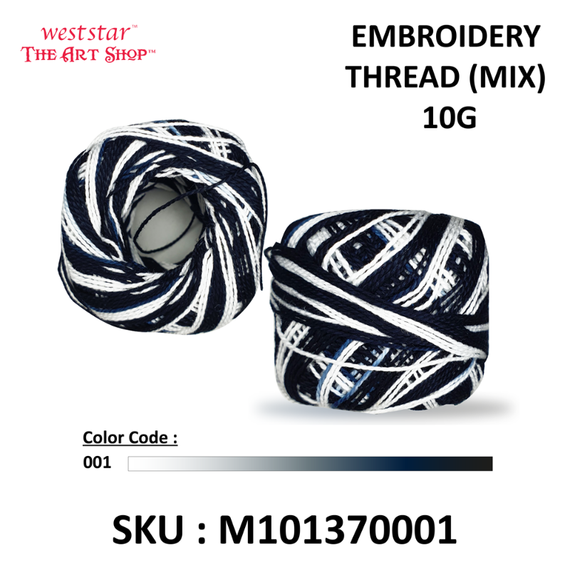 Embroidery Thread (MIX) 10G - ASSORTED COLOR