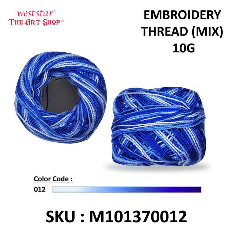 Embroidery Thread (MIX) 10G - ASSORTED COLOR