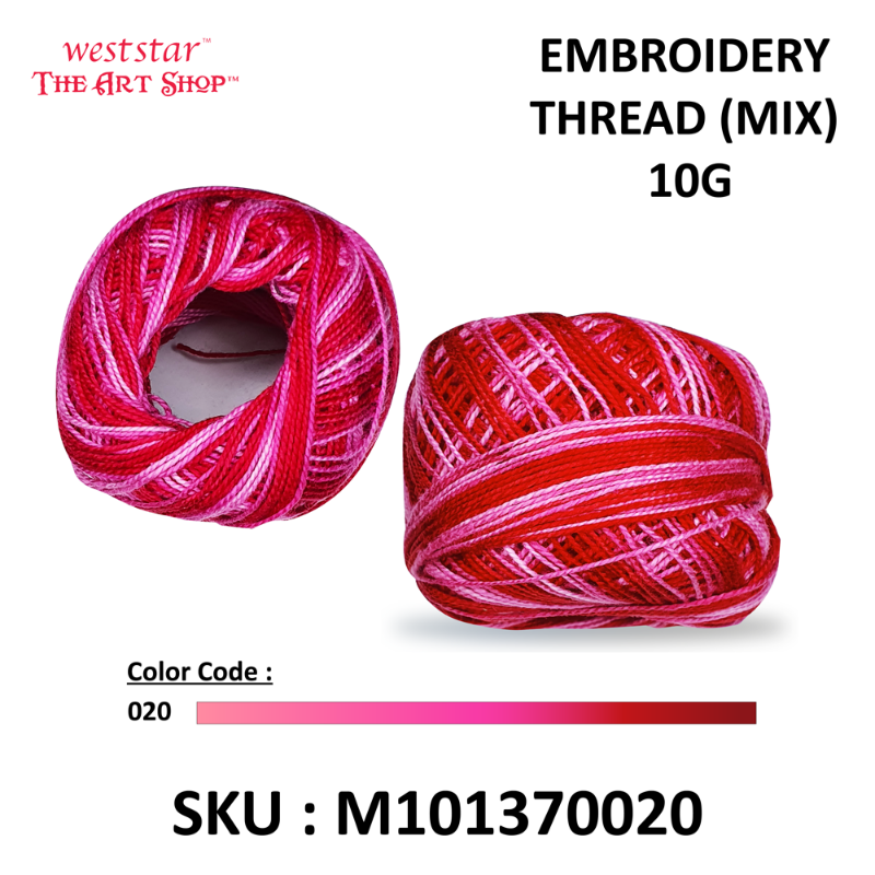 Embroidery Thread (MIX) 10G - ASSORTED COLOR
