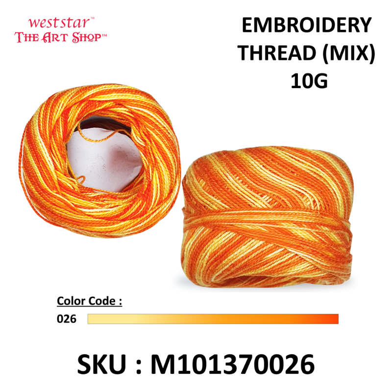 Embroidery Thread (MIX) 10G - ASSORTED COLOR