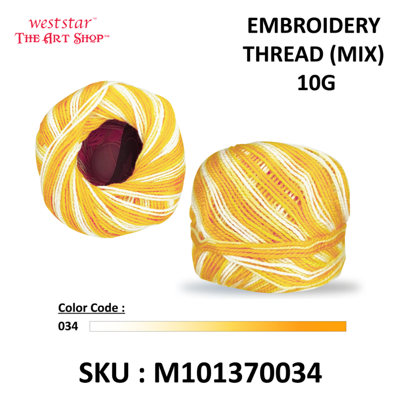 Embroidery Thread (MIX) 10G - ASSORTED COLOR