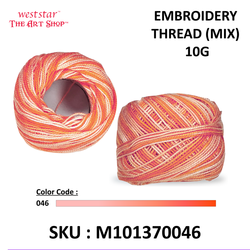 Embroidery Thread (MIX) 10G - ASSORTED COLOR