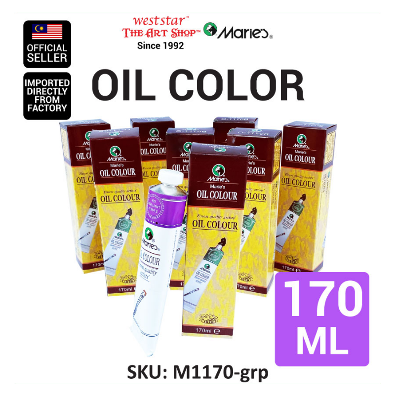 Marie's Oil Color, Oil Paint 170ml - SIngle Tube (>50 colors)