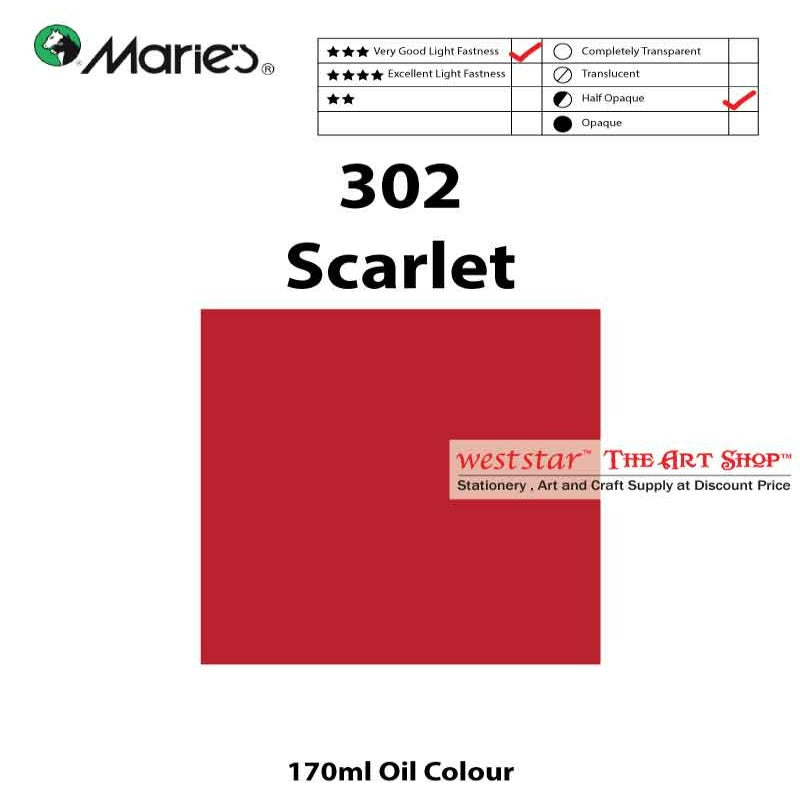 Marie's Oil Color, Oil Paint 170ml - SIngle Tube (>50 colors)