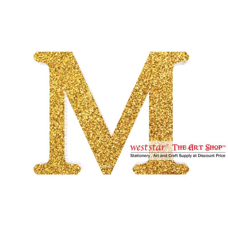 Styrofoam - Alphabet with Gold Glitter