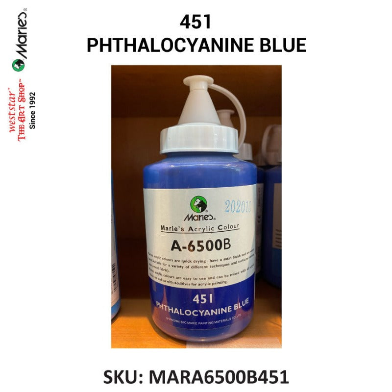 Marie's Acrylic Color (A-6500B) - 500ml | Soft squeeze bottle