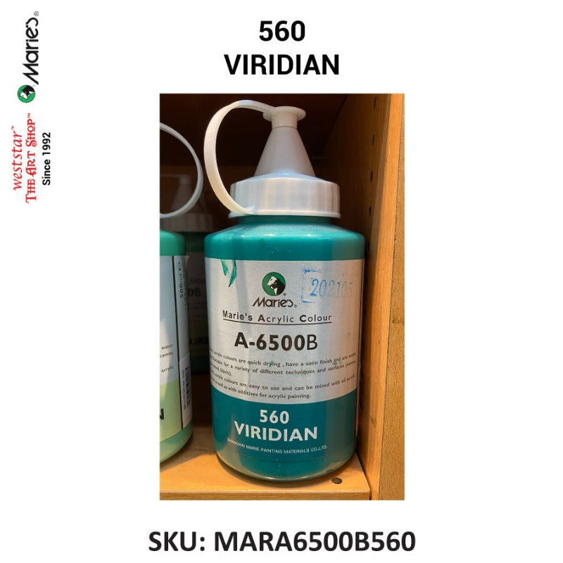 Marie's Acrylic Color (A-6500B) - 500ml | Soft squeeze bottle