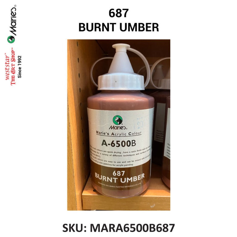 Marie's Acrylic Color (A-6500B) - 500ml | Soft squeeze bottle