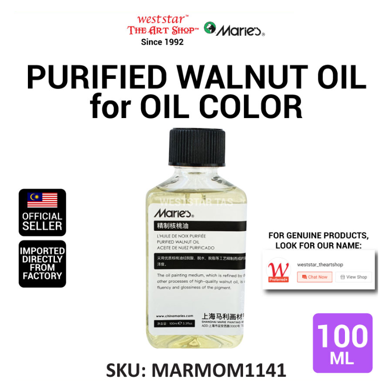 Marie's Museum-Purified Walnut Oil 100ml (Alternative to linseed oil)
