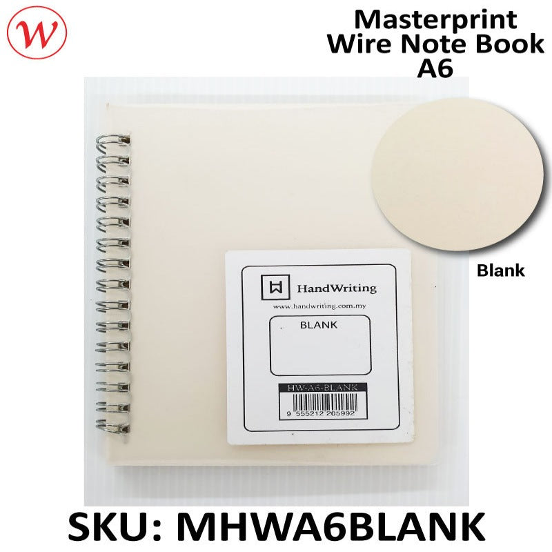 Masterprint Wire Note Book - A6 | BLANK, DOTTED, GRID, LINED