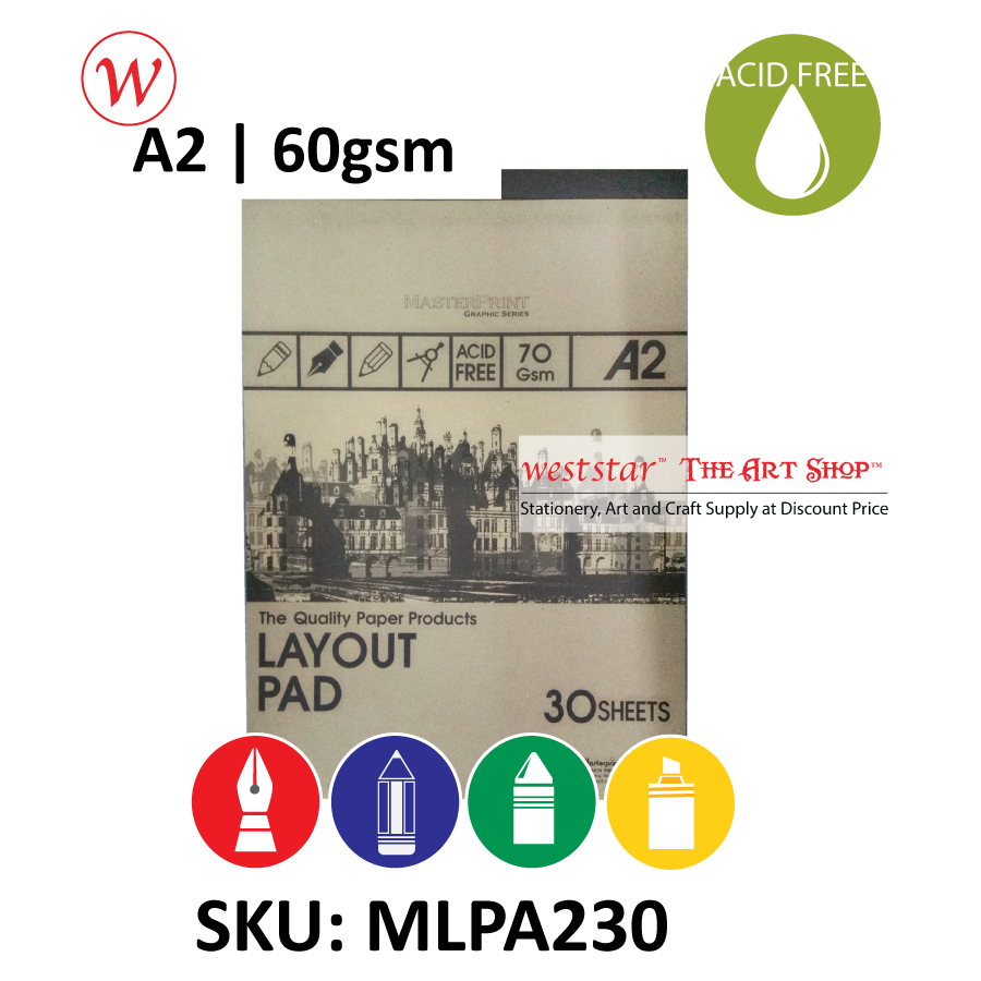 A2 Masterprint Layout Pad - 70gsm | 30 sheets