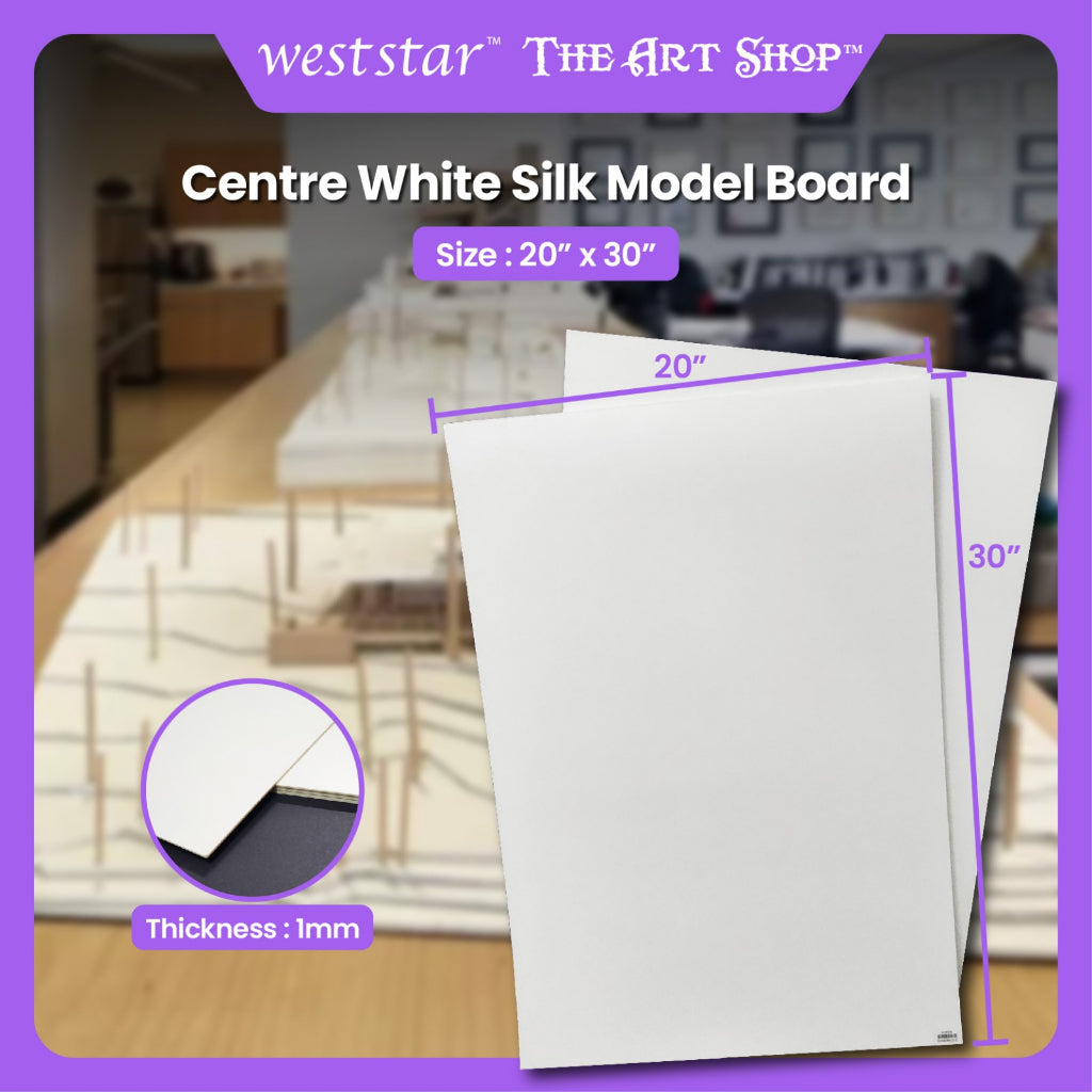 Centre White Silk Model Board | 20" x 30"