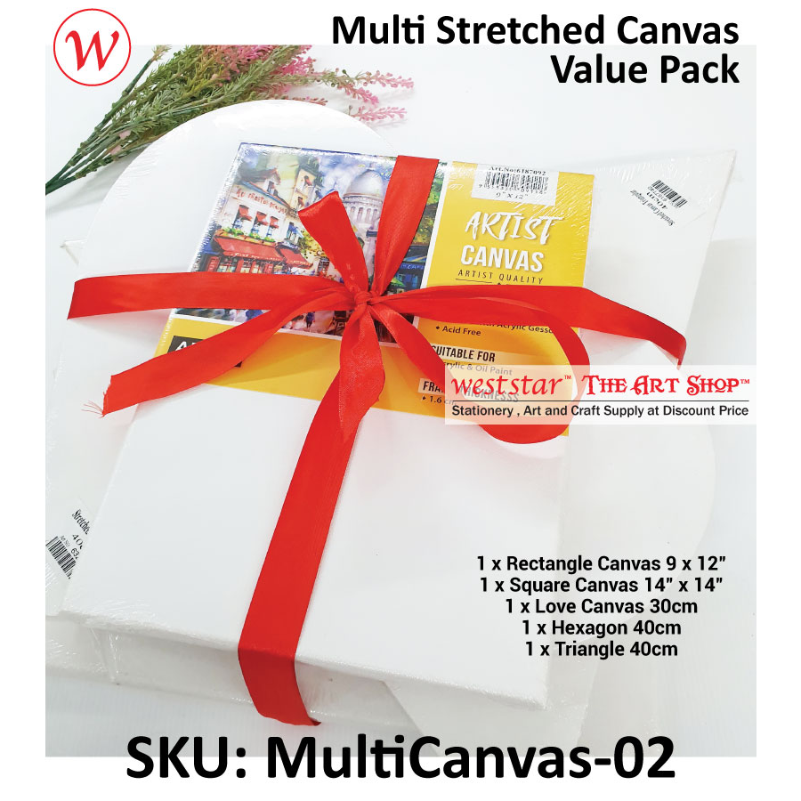 ARTYS Multi Canvas Stretched Canvas Value Pack