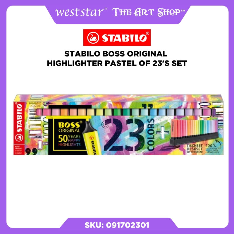 [Weststar] Stabilo Boss Original Highlighter Pastel of 23's Set