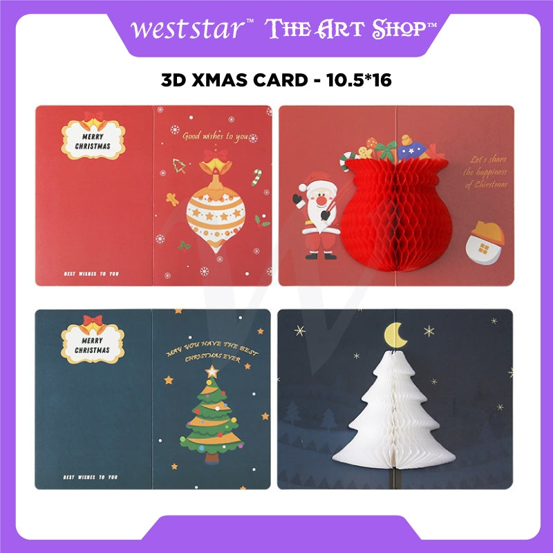 [Weststar TAS] 3D Xmas Card - 10.5*16 Greeting Card