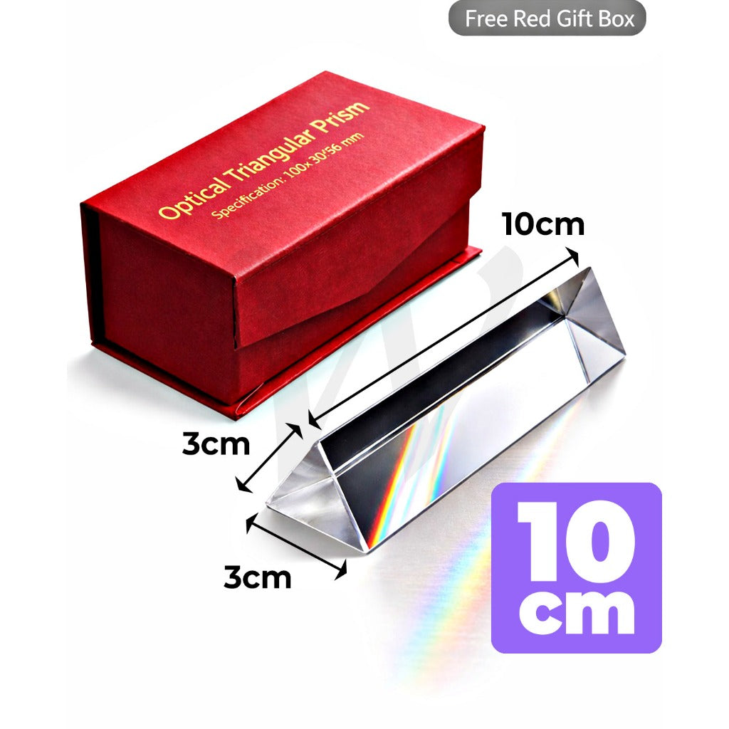 Optical Glass Prism Optical Lens Physics Science Toys - Triangular 3cm*3cm (10cm / 15cm)