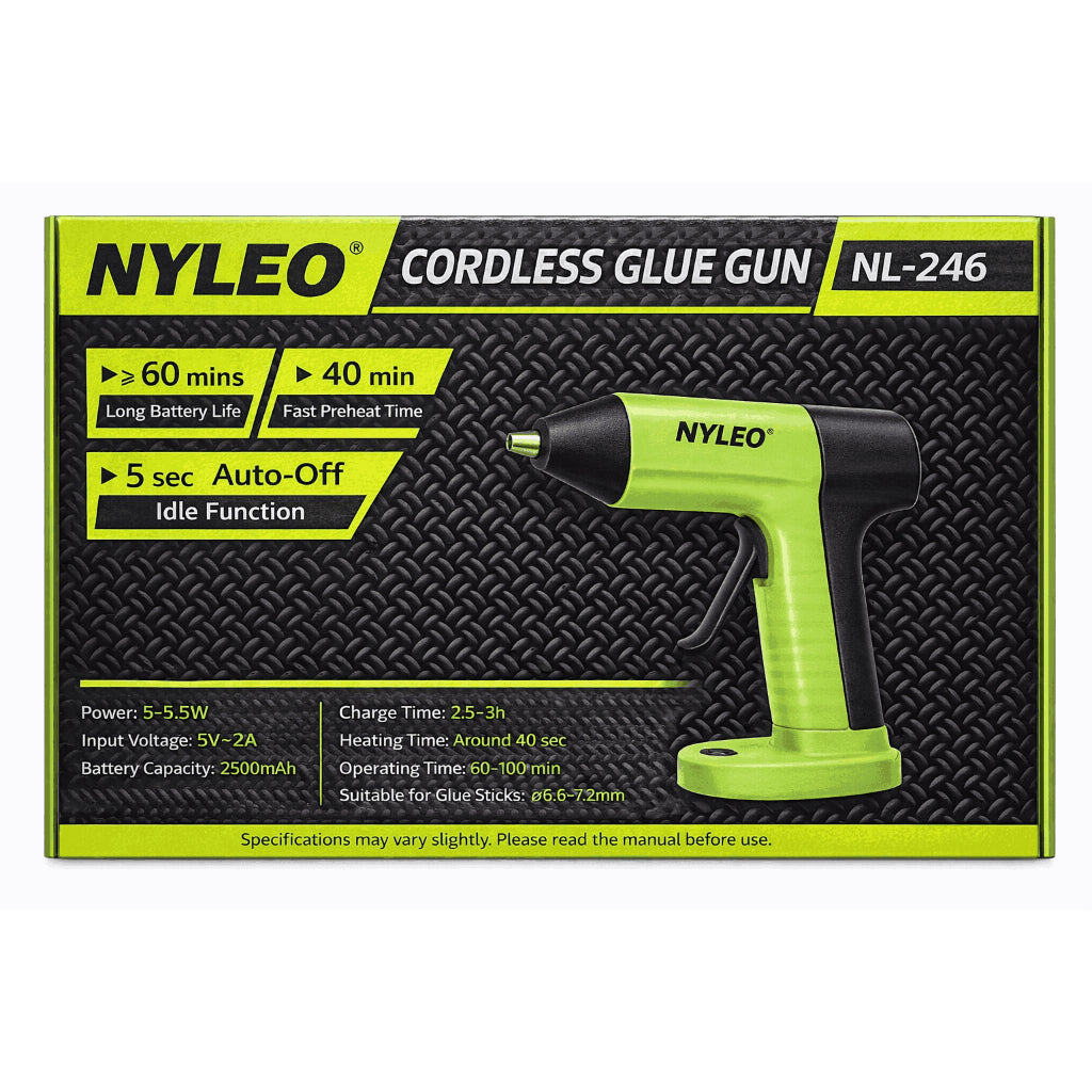 NYLEO Wireless Lithium Glue Gun NL246 / NL242 Cordless Glue Gun- Small Glue Gun