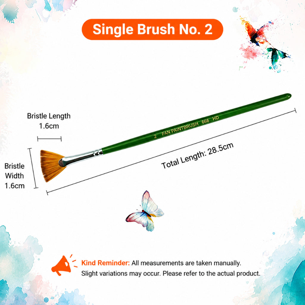 Artist Nylon Fan Paint Brush SX2