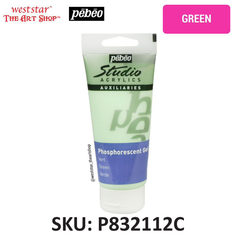 Pebeo Phosphorescent Gel , Glow in the dark paint | 100ml