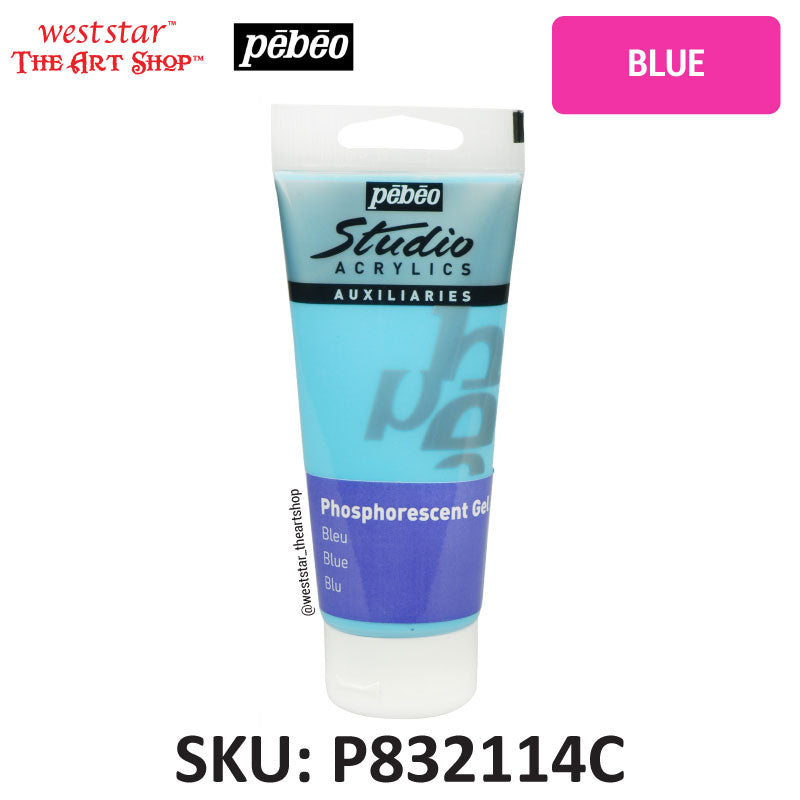 Pebeo Phosphorescent Gel , Glow in the dark paint | 100ml