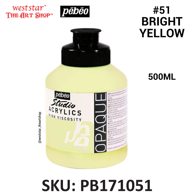 Pebeo High Viscosity Studio Acrylic Paint | 500ml