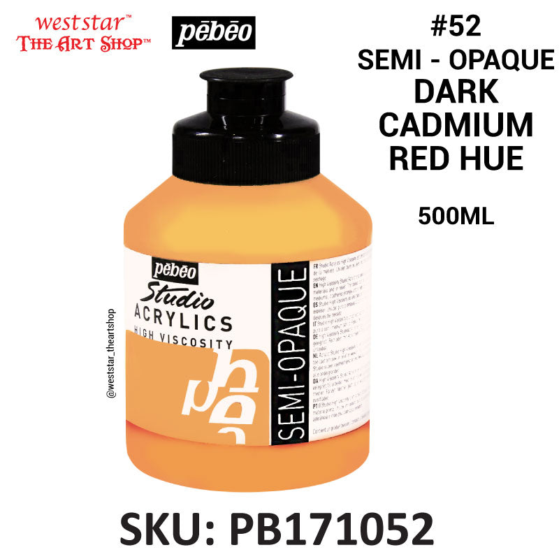 Pebeo High Viscosity Studio Acrylic Paint | 500ml