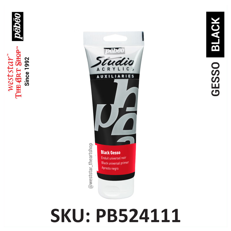 Pebeo Studio Gesso (BLACK) | 250ml