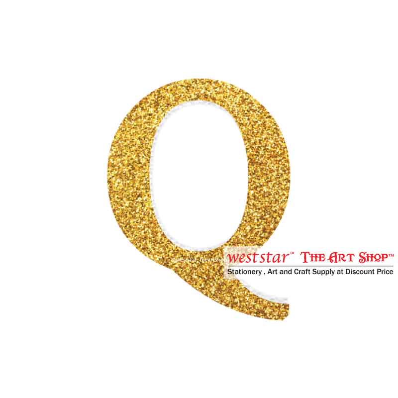 Styrofoam - Alphabet with Gold Glitter