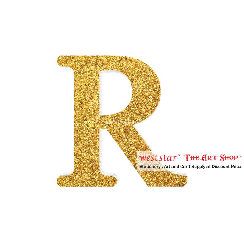 Styrofoam - Alphabet with Gold Glitter