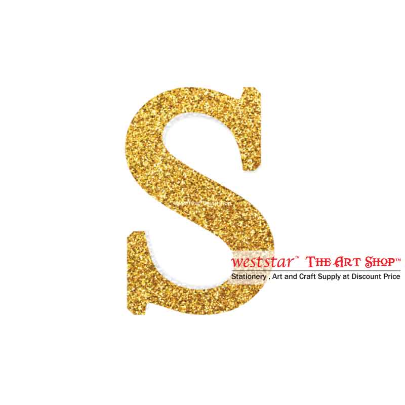 Styrofoam - Alphabet with Gold Glitter