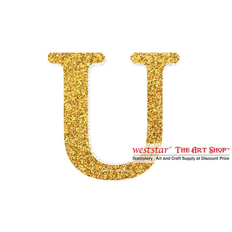 Styrofoam - Alphabet with Gold Glitter