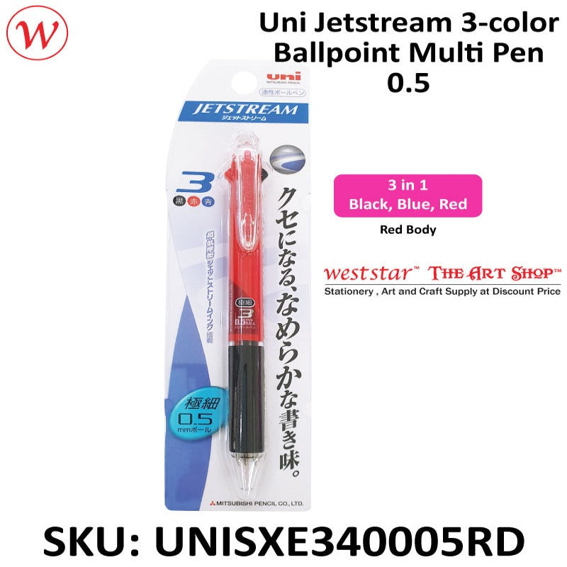 Uni JETSTREAM 3 Color 0.5mm Multi Pen