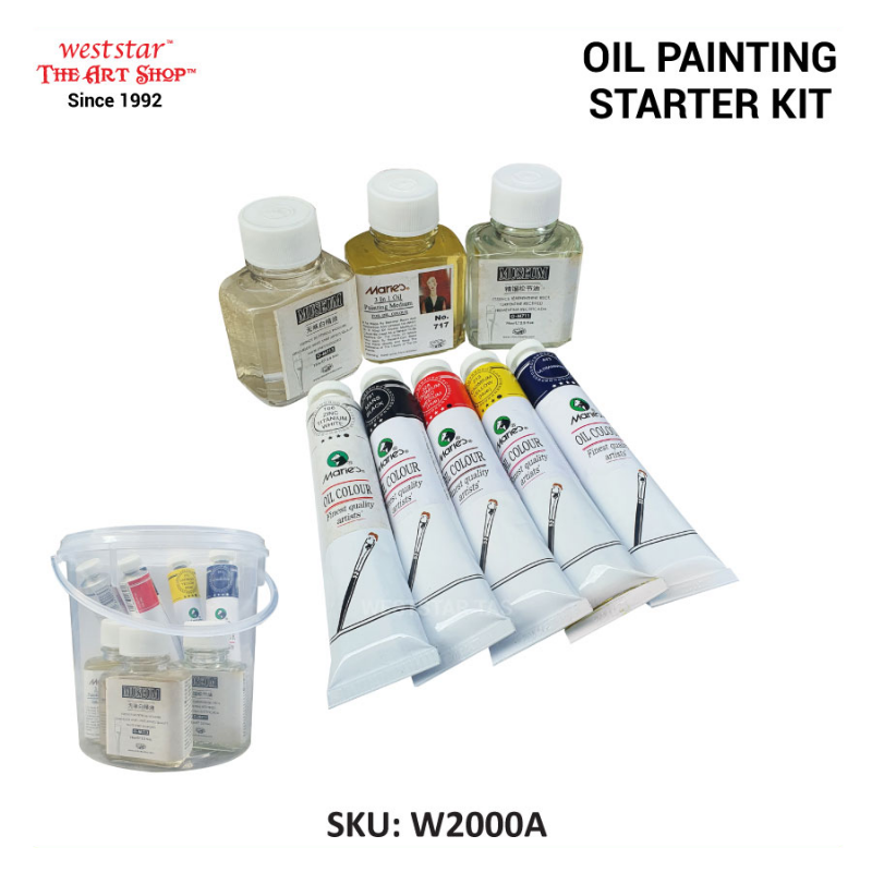 Weststar Oil Painting Starter Kit | Oil Paints + Mediums