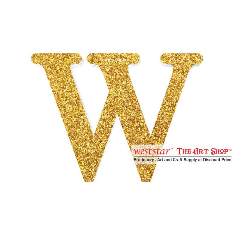 Styrofoam - Alphabet with Gold Glitter