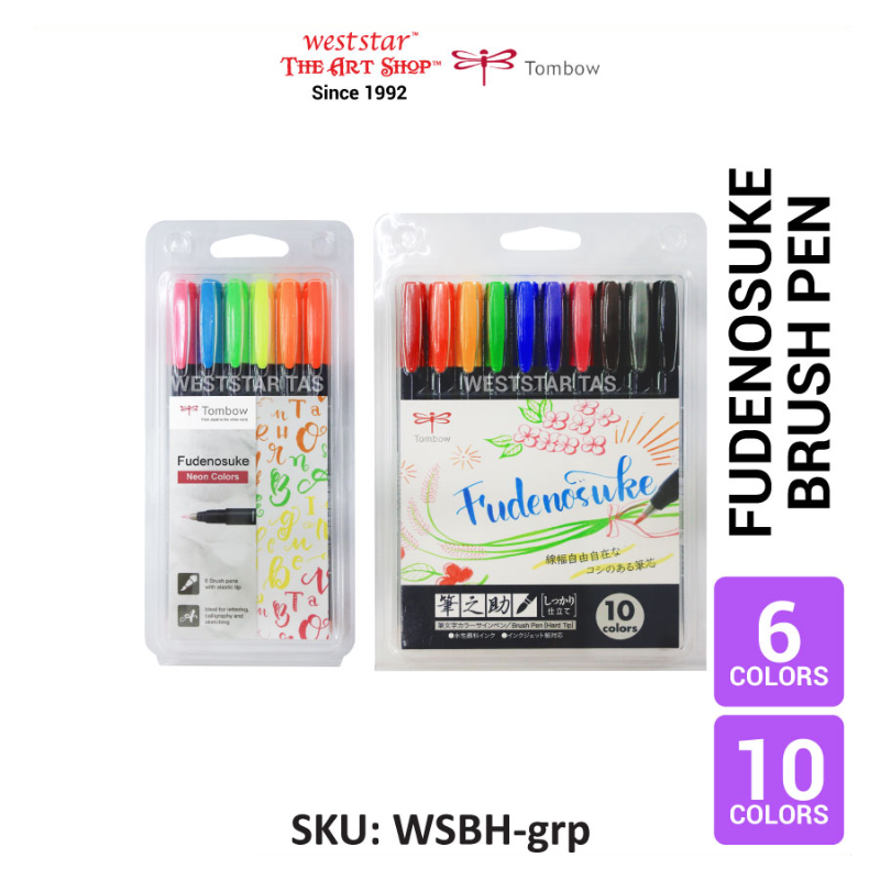 [Weststar TAS] Tombow Fudenosuke Brush Pen Set, Brush Marker