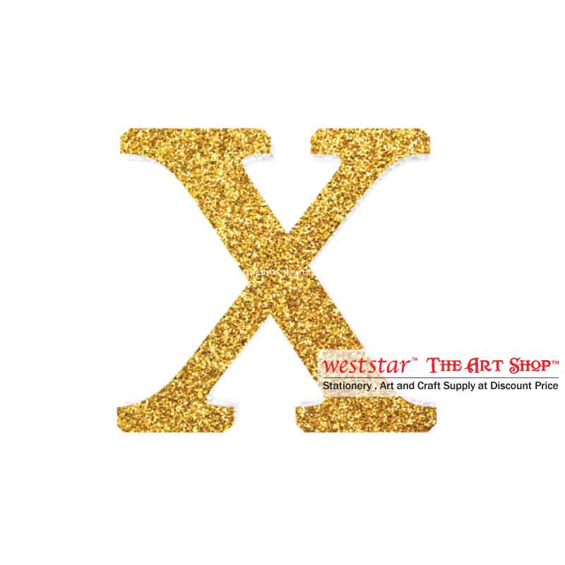 Styrofoam - Alphabet with Gold Glitter