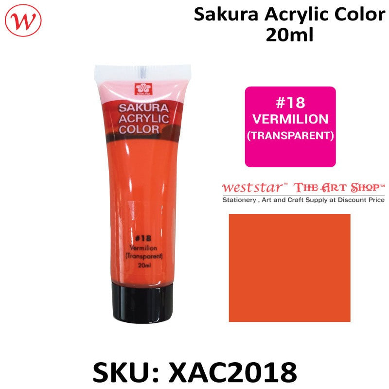Sakura Acrylic Color, Acrylic Colour - 20ml (Small Tube)