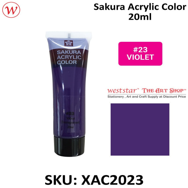 Sakura Acrylic Color, Acrylic Colour - 20ml (Small Tube)
